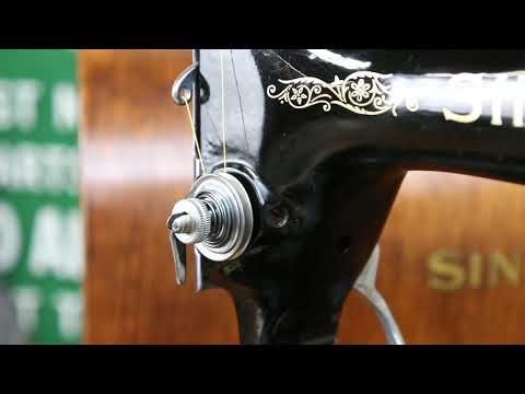 Adjusting the Tension Unit on a Model Singer 99 Sewing Machine