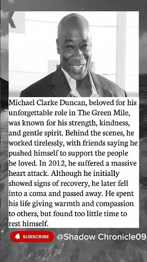 The Tragic Final Days of Michael Clarke Duncan 💔 #stories