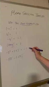 Use the zero exponent rule #mathematics #mathtutorial #highschoolmath #algebra1 #maths
