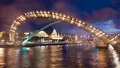 The Millennium Bridge,Newcastle upon Tyne,UK.