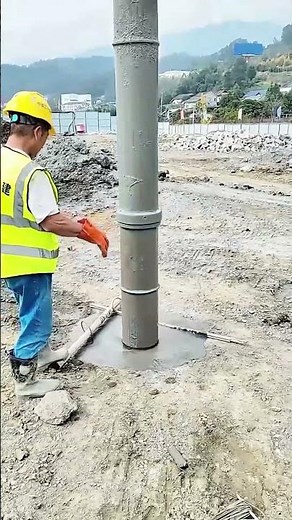Daily Life at the Site: On-site Concrete Column Installation