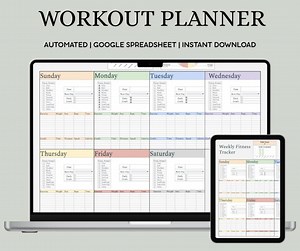 Google Sheets Fitness Planner: Weekly Workout Tracker (digital Download) - Etsy UK