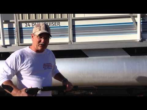 Burleson Handyman / How To Clean Pontoons with AC Coil Cleaner