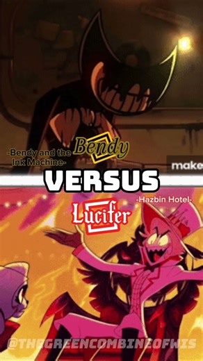 Bendy (Base + Beast forms) vs Lucifer (Demon form) #edit #shorts