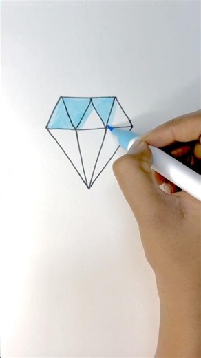 How to draw ✍️ a Diamond 💎 easy step by step guide #drawing #art #easydrawing #diamond #easydraw