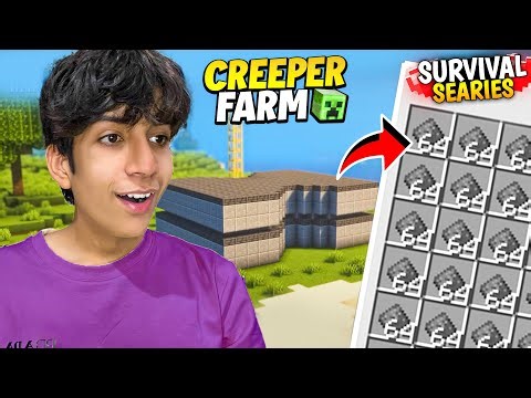 I Built an Unlimited Gunpowder Farm in Minecraft! 💣🔥