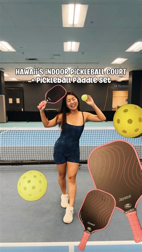 Corina | Hawaii Foodie on Instagram: "indoor pickleball court + paddles from @joysentsport ! 🥒🏓 ✨ @picklesatforte in downtown honolulu is hawaii’s only Indoor Pickleball Court, and they just opened their new upstairs court with eight new courts upstairs in addition to their existing courts on the first floor. there’ll eventually be a restaurant and locker rooms but for now you can enjoy all their new courts and bring your own food & drinks! ❤️ i also got to open my very first pickleball paddle