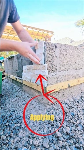 Perfect Stone Veneer Installation on Foundation Wall | Mortar Mixing & Corner Stacking Tutorial