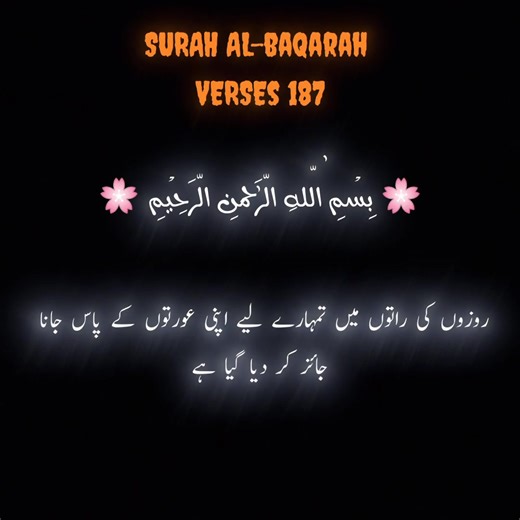 ALLAH PAK mujhe aur aap sabko sidhi rah per chalne ki taufik ata farmae...AMEEN SURAH AL-BAQARAH VERSES 187 #quran #islamic_video #fyp #creatorsearchinsights #2026