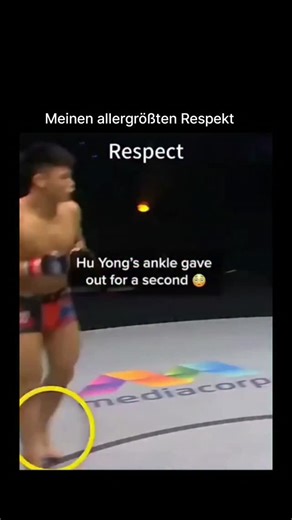 Sports Audience on Instagram: "The post shares a video montage of MMA fighters showing exceptional sportsmanship, such as Yuya Wakamatsu pausing to check Hu Yong's twisted ankle during their 2021 ONE Championship fight, alongside similar respectful moments from other bouts like post-knockout concern. Authored by a German user focused on anti-antifa themes, the caption "Meinen allergrößten Respekt" (My utmost respect) has resonated widely, amassing 11,700+ likes and 1.2M views in two days, highli