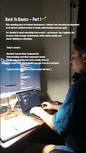 Going back to basics 🌱Relearning React fundamentals while building our startup publicly..