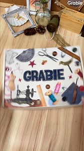 ✨ Bring a touch of textile whimsy to your crafts with our scrapbook box, packed with charming fabric prints, sweet embroidery cutouts, and fun textured papers. 🪡🧺✨ | Grabie