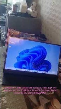 Portable thin wide screen with speakers, hdmi, high and mini usb port for PC/laptops. Plz SUBSCRIBE