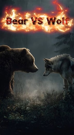 Grizzly Bear vs Wolf: Fight for Survival 🐻🐺