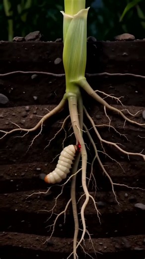3D Animation: What Grubs Do To Corn Roots #science #shorts #agriculture