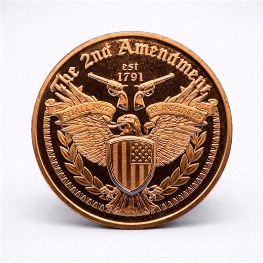 2nd Amendment Copper Coin | Patriotic Eagle .999 Fine Collectible - Etsy