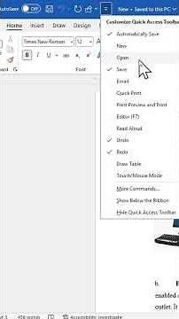 How to Customize Quick Access Toolbar in Microsoft Word