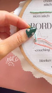 Couching is a great way to incorporate more fibers in your pieces. Have you tried this stitch yet? #tutorialvideo #embroiderydesign #handembroidery | Stay At Home Artist