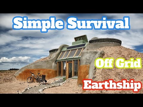Simple Survival Earthship Model Tour - The Easiest Earthship To Build @ Earthship Biotecture Taos NM