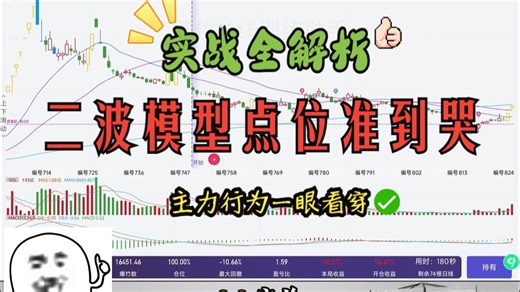 《交易启示录28》二波模型！主力行为一眼看穿，点位准到哭！