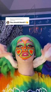 it’s giving Oompa Loompa ✨ #makeup #trippymakeup #heartcontour #blending | Literally Lizzi