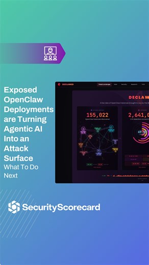 SecurityScorecard | 📈 Adoption of agentic AI tools like OpenClaw is growing rapidly. And although agentic AI assistants like OpenClaw are convenient and can... | Instagram
