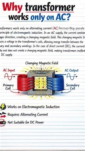 why Transformer works only in AC #sciencebysumati #physics