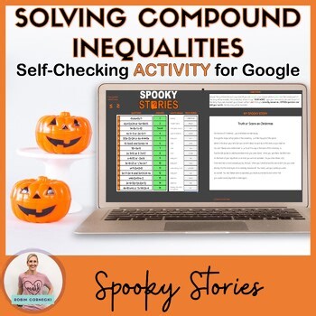 Solving Compound Inequalities Algebra Halloween Activity Self Checking Printable
