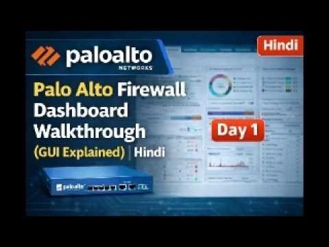 Palo Alto Firewall Dashboard Walkthrough (GUI Explained)| Hindi