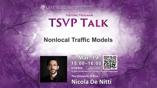 Nonlocal Traffic Models by Nicola De Nitti (TSVP Talk at OIST)
