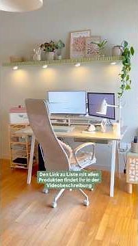 Ikea Hack Schreibtisch Makeover ☺️ Link zu allen Produkten gibt’s in der Videobeschreibung