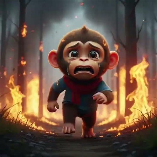Mk simbu escapes forest fire#forest fire cartoons#save nature