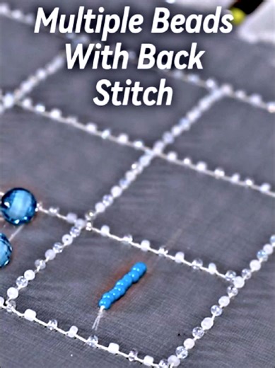 Stop beading flat! Discover 9 professional bead embroidery techniques to add 3D depth and luxury texture to your textile art. Full Video On YouTube: @Urumiembroidery Technique #3: Multiple beads with back stitch: Creating an organic, ethereal shimmer with Rocaille glass beads 12/0. Video: Fabric: High-grade Silk Organza (perfect for showing stitch precision). Thread: Gütermann Thread (chosen for its superior strength and smooth glide). Beads: Rocaille glass beads 12/0 Like and Subscribe for more