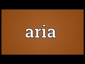 Aria Meaning