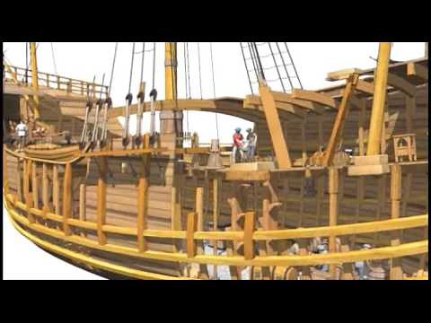 Technical Animation of Santa Maria (Ship)