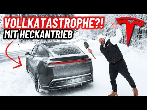 Winter chaos with the Tesla Model Y?! The rear-wheel drive stress test! | FEVER