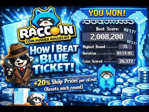 How I Beat Blue Ticket in RACCOIN | Trader + Prize Card Full Playthrough