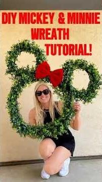 DIY Mickey & Minnie Wreath Tutorial! ✨Easy Disney Door Decor ❤️