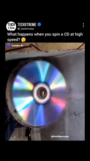 Interesting Engineering on Instagram: "Spinning a CD at insane speeds using a motor! Ever thought about how much force it can handle? Watch till the end to see the surprising outcome. 💿 ⚡"