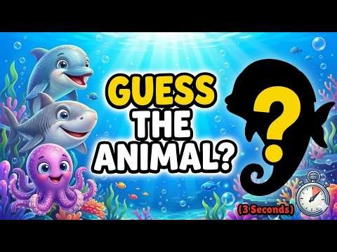 Can You Guess These Ocean Animals? 🦈🐢 | Kids Quiz Challenge|#oceananimalsforkids