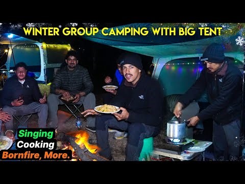 Winter Biggest Group Camping With Friends | Camping In India | Unknown Dreamer