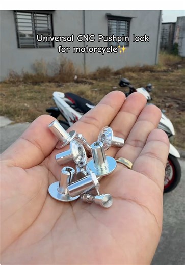Universal CNC Push Pin Lock for Motorcycles in Multiple Colors