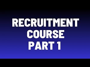 Recruitment Agency Course: Part 1 - Business Plan