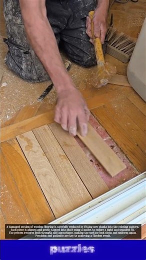 Wood Floor Repair Trick – Seamless Parquet Fix Like New!