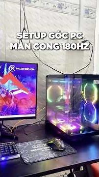 PC corner setup with MSI GAMING 180HZ curved monitor and full curved glass corner case trending💥 ...
