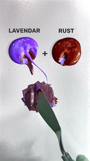 Lavender + Rust Color Mixing | Amazing Paint Color Mix Result 🎨 | Satisfying Art@COLOUR_CRAFTW5I