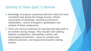 The TEAM: Building a Community of Learners at the Programmatic Level