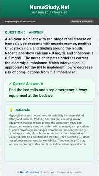 Physiological Adaptation NCLEX Practice Questions (NGN Style Review with Rationales)