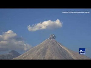 A webcam captured the eruption of Mexico's Colima Volcano