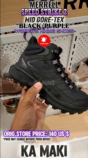 MERRELL SPEED STRIKE 2 MID GORE-TEX "BLACK/PURPLE" -WOMEN'S HIKING SHOES-